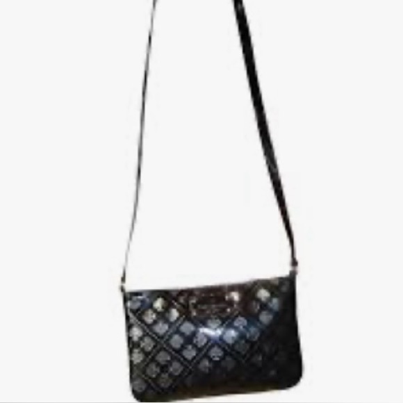 Kate Spade Black Embossed Clutch - Picture 2 of 6